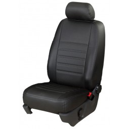 Pasvorm autostoelhoezen set (stoel en stoel) Ford Transit Custom 2023-heden - Kunstleer zwart