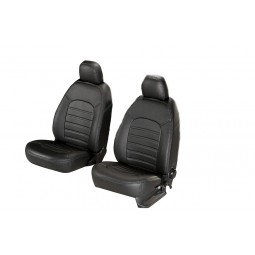 Pasvorm autostoelhoezenset Ford Ranger 2012-heden (voorstoelen) - Skai leer zwart