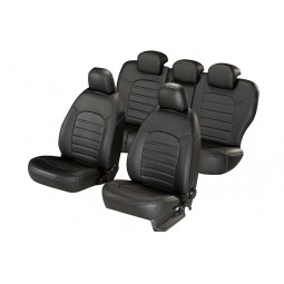 Pasvorm stoelhoezen set Mini 3-deurs hatchback 2001 t/m 2013 - Kunstleer zwart