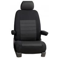Pasvorm stoelhoezen set (stoel en stoel) Mercedes Vito (639) 2003 t/m 2014 - Stof  zwart