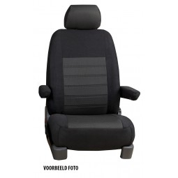 Pasvorm stoelhoezen set (stoel en stoel) Mercedes Vito (447) 2014 t/m heden - Stof zwart